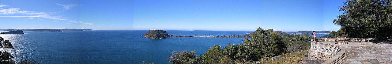 Wide view across Broken Bay and the mouth of the Hawkesbury River