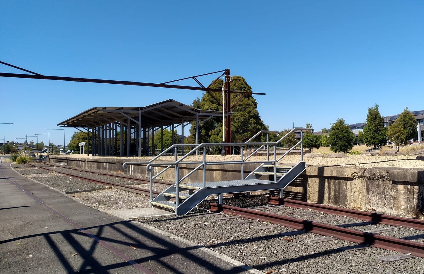 Preserved Ropes Creek railway station site in Ropes Crossing