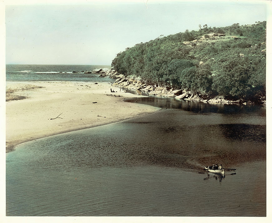 Historic beach and bushland view at Wattamolla in Royal National Park