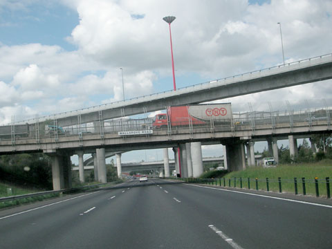 Light Horse Interchange viewed from the Minchinbury side of the M4